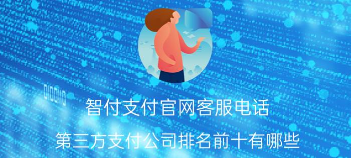 智付支付官网客服电话 第三方支付公司排名前十有哪些？